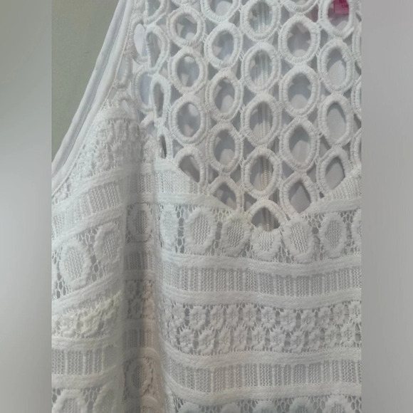 Womens Lilly Pulitzer Larina Shift Dress Size Small White Knit Lace Resort 1102 - Picture 3 of 15